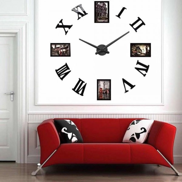 3D Ρολόι Τοίχου Do it Yourself Roman με κορνίζες ΖΗ017